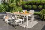 YASN Aluminum Outdoor 4-6 Seater Rectangular Dining Set