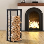 YASN Outdoor Metal Firewood Log Holder Rack