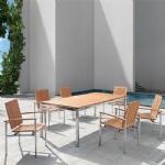 YASN Luxury Outdoor 6 Seater Teak Wood Dining Chair