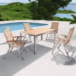 YASN Teak Wood Modern Outdoor Furniture Dining Set