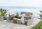 YASN 6 Piece Rattan Outdoor Lounge Dining Furniture Patio Set Furniture Sofa